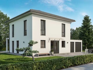Massivhaus STADTVILLA FINO von Kern-Haus Chemnitz Schlüsselfertig ab 328900€, Stadtvilla Außenansicht 1
