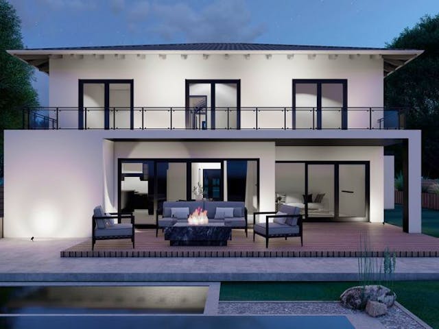 Massivhaus Stadtvilla Lautzert 40-031 von Econ Das Haus, Stadtvilla Außenansicht 1