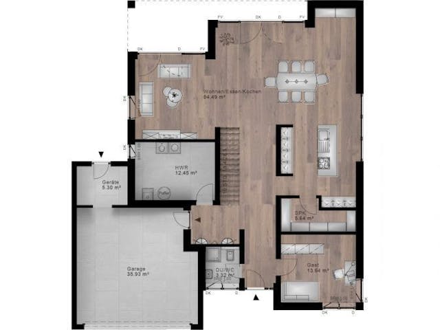 Massivhaus Stadtvilla Lautzert 40-031 von Econ Das Haus, Stadtvilla Grundriss 1 Massivhaus Stadtvilla Lautzert 40-031 von Econ Das Haus, Stadtvilla Grundriss 1