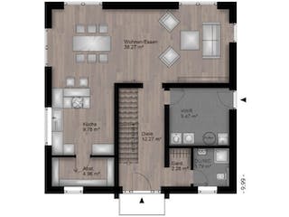 Massivhaus Stadtvilla Meckenheim 40-032 von Econ Das Haus,  Grundriss 1