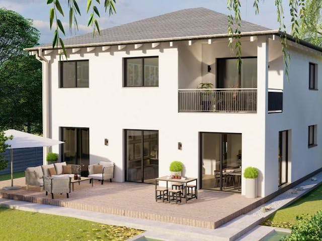 Massivhaus Stadtvilla Polch 40-035 von Econ Das Haus,  Außenansicht 1