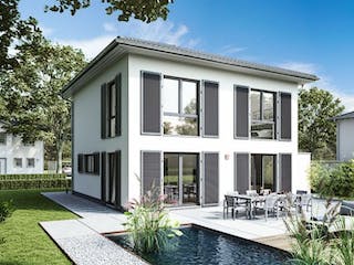 Massivhaus STADTVILLA PURA von Kern-Haus Chemnitz Schlüsselfertig ab 326900€, Stadtvilla Außenansicht 1