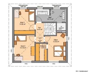 Massivhaus STADTVILLA PURA von Kern-Haus Chemnitz Schlüsselfertig ab 326900€, Stadtvilla Grundriss 1