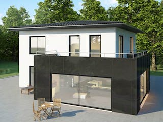 Massivhaus Stadtvilla SV140 Variante M von Baudirekt, Stadtvilla Außenansicht 1