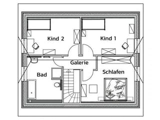 Massivhaus Star von Kagebau,  Grundriss 1