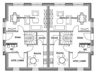 Massivhaus TWINTOWN von Kagebau,  Grundriss 1