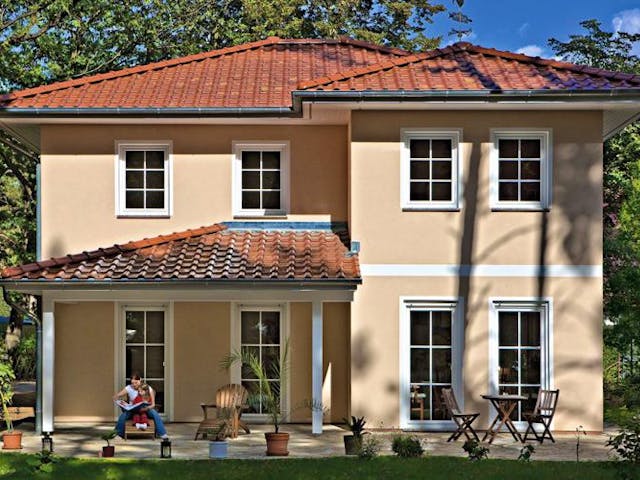 Massivhaus Villa Verona von ROTH MASSIVHAUS Schlüsselfertig ab 384000€, Stadtvilla Außenansicht 1