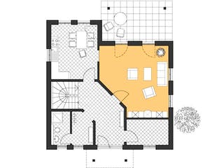 Massivhaus Villa Verona von ROTH MASSIVHAUS, Stadtvilla Grundriss 2