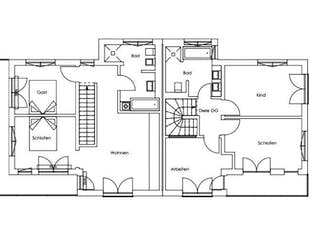Fertighaus Vitalhaus Breitbrunn von Regnauer Hausbau Schlüsselfertig ab 416455€, Grundriss 1