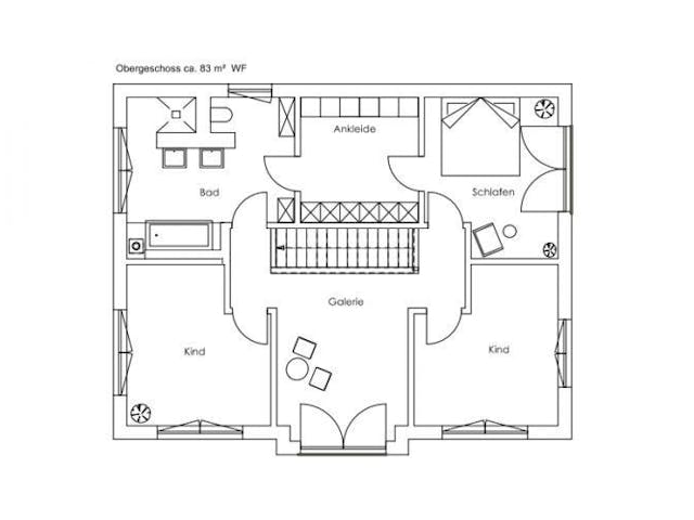 Fertighaus Vitalhaus Glonn von Regnauer Hausbau Schlüsselfertig ab 593195€,  Grundriss 1