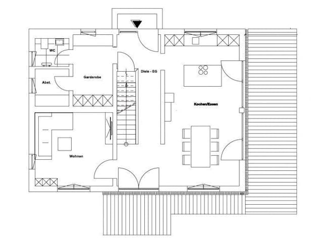 Fertighaus Vitalhaus Oberhaching von Regnauer Hausbau,  Grundriss 1