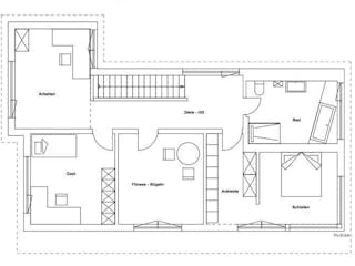 Fertighaus Vitalhaus Riedenthal von Regnauer Hausbau, Pultdachhaus Grundriss 1