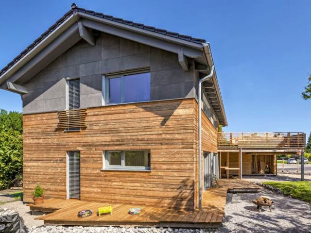 Fertighaus Vitalhaus Waakirchen von Regnauer Hausbau Schlüsselfertig ab 619130€,  Außenansicht 1