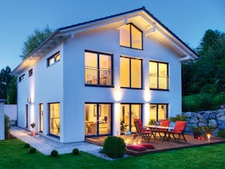 Fertighaus Vitalhaus Zorneding von Regnauer Hausbau Schlüsselfertig ab 563850€,  Außenansicht 1