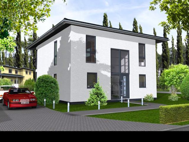 Massivhaus Würzburg 155 von PRO-IM Neo, Stadtvilla Außenansicht 1