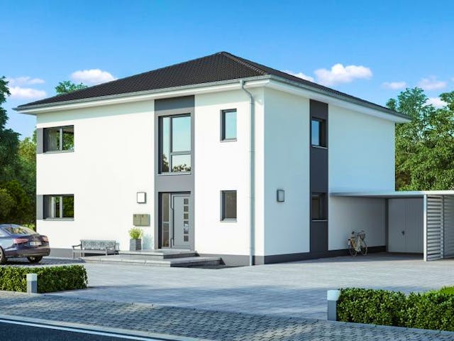 Massivhaus Zweifamilienhaus DUPLEA von Kern-Haus Chemnitz Schlüsselfertig ab 575900€, Stadtvilla Außenansicht 1 Massivhaus Zweifamilienhaus DUPLEA von Kern-Haus Chemnitz Schlüsselfertig ab 575900€, Stadtvilla Außenansicht 1