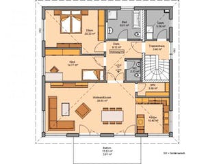 Massivhaus Zweifamilienhaus DUPLEA von Kern-Haus Chemnitz Schlüsselfertig ab 575900€, Stadtvilla Grundriss 2