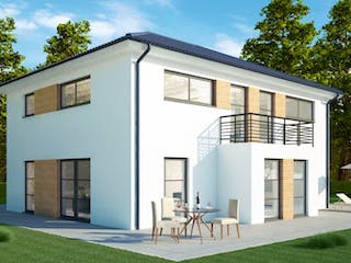 Massivhaus Zweifamilienhaus ZH185 Variante M von Baudirekt, Außenansicht 1