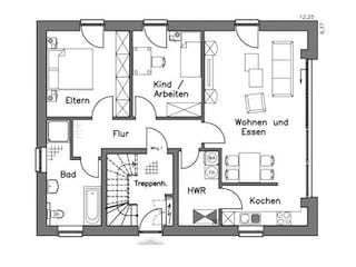 Massivhaus Zweifamilienhaus ZH185 Variante T von Baudirekt,  Grundriss 1