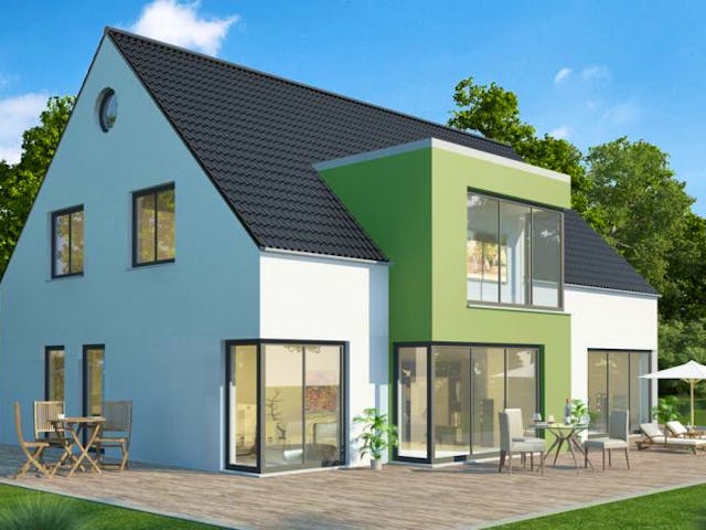 Massivhaus Zweifamilienhaus ZH200 Variante M von Baudirekt,  Außenansicht 1