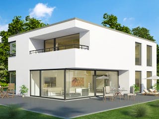 Massivhaus Zweifamilienhaus ZH200 Variante T von Baudirekt, Außenansicht 1