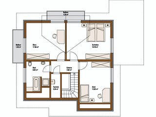 Fertighaus MH Bad Vilbel von Fertighaus WEISS, Satteldach-Klassiker Grundriss 2