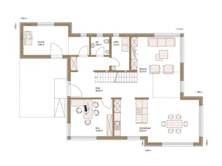 Fertighaus MH Mannheim - FUTURE von Fertighaus WEISS Schlüsselfertig ab 573160€, Satteldach-Klassiker Grundriss 1