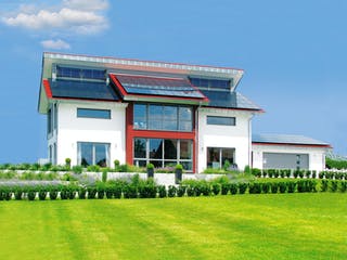 Fertighaus MH STYLE von Fertighaus WEISS Schlüsselfertig ab 609419€, Pultdachhaus Außenansicht 2