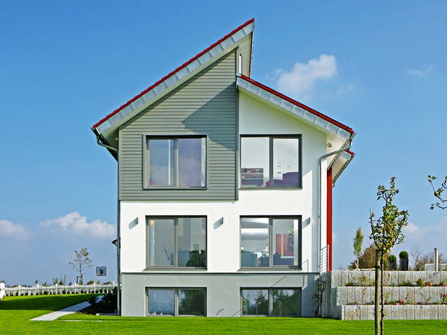Fertighaus MH STYLE von WEISS Holzhaus Schlüsselfertig ab 609419€, Pultdachhaus Außenansicht 4