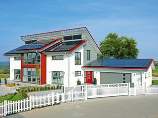 Fertighaus MH STYLE von Fertighaus WEISS Schlüsselfertig ab 609419€, Pultdachhaus Außenansicht 3