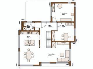 Fertighaus MH Ulm von Fertighaus WEISS Schlüsselfertig ab 531852€, Satteldach-Klassiker Grundriss 1