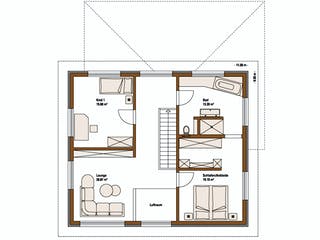 Fertighaus MH Ulm von Fertighaus WEISS Schlüsselfertig ab 531852€, Satteldach-Klassiker Grundriss 2