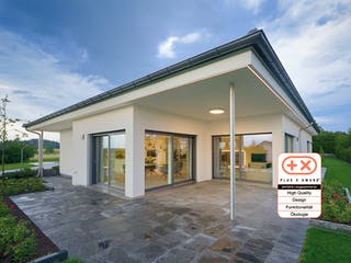 Fertighaus MH VITA von Fertighaus WEISS Schlüsselfertig ab 663300€, Bungalow Außenansicht 3