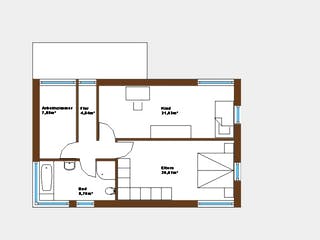 Massivhaus Modern Times von Wagener Systemhausbau Schlüsselfertig ab 284000€, Cubushaus Grundriss 1