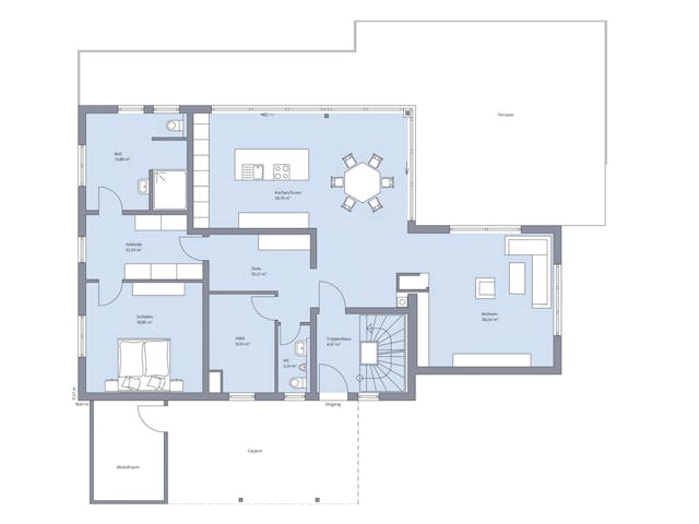 Massivhaus Haus Thalheim von Projektbau Mutter, Satteldach-Klassiker Grundriss 1 Massivhaus Haus Thalheim von Projektbau Mutter, Satteldach-Klassiker Grundriss 1