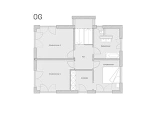 Massivhaus Massivhaus Brand von MYMassivhaus, Satteldach-Klassiker Grundriss 2