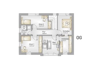 Massivhaus Massivhaus Thumann von MYMassivhaus, Satteldach-Klassiker Grundriss 2