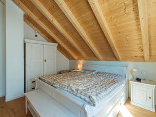 Blockhaus D138 Seifert von Frammelsberger Holzbau, Satteldach-Klassiker Innenansicht 5