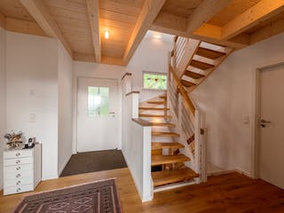 Blockhaus D162 Krastel von Frammelsberger Holzbau, Satteldach-Klassiker Innenansicht 4