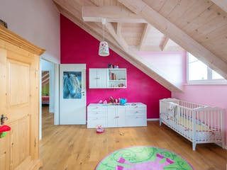 Blockhaus D162 Krastel von Frammelsberger Holzbau, Satteldach-Klassiker Innenansicht 6