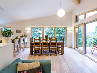 Fertighaus Haus England von Naturholzhaus Bayern, Pultdachhaus Innenansicht 1