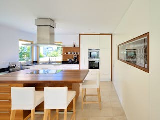 Fertighaus Haus Plessner von Naturholzhaus Bayern, Pultdachhaus Innenansicht 1