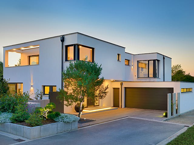 Fertighaus Haus Reichenbach von Naturholzhaus Bayern, Cubushaus Außenansicht 1 Fertighaus Haus Reichenbach von Naturholzhaus Bayern, Cubushaus Außenansicht 1