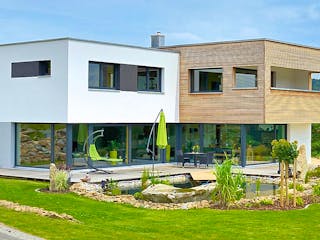 Fertighaus Haus Wagner von Naturholzhaus Bayern, Cubushaus Außenansicht 1