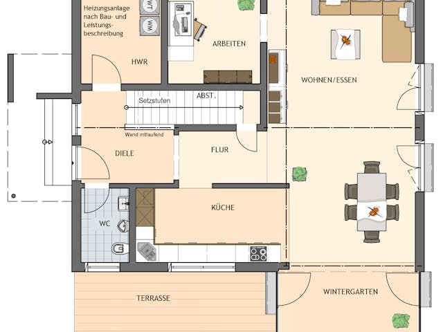 Fertighaus MH Wuppertal - NEO 312 von FingerHaus Schlüsselfertig ab 421630€, Satteldach-Klassiker Grundriss 1