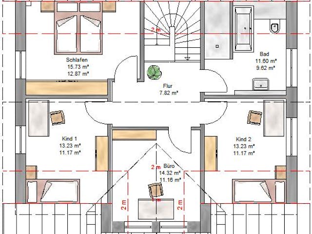 Fertighaus New Edition 159 von Suckfüll Energiesparhaus Schlüsselfertig ab 378100€, Satteldach-Klassiker Grundriss 2