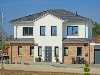 Massivhaus Brügge von Nissen Massivhaus, Stadtvilla Außenansicht 1