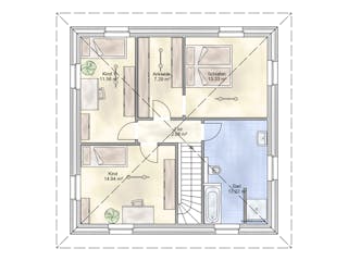 Massivhaus Fockbel von Nissen Massivhaus, Stadtvilla Grundriss 2