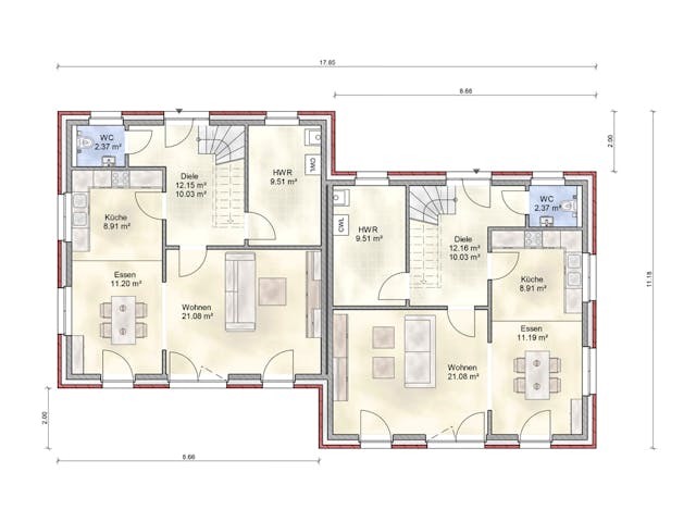 Massivhaus Quickborn von Nissen Massivhaus, Stadtvilla Grundriss 1 Massivhaus Quickborn von Nissen Massivhaus, Stadtvilla Grundriss 1