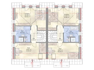 Massivhaus Schönbek von Nissen Massivhaus, Satteldach-Klassiker Grundriss 2